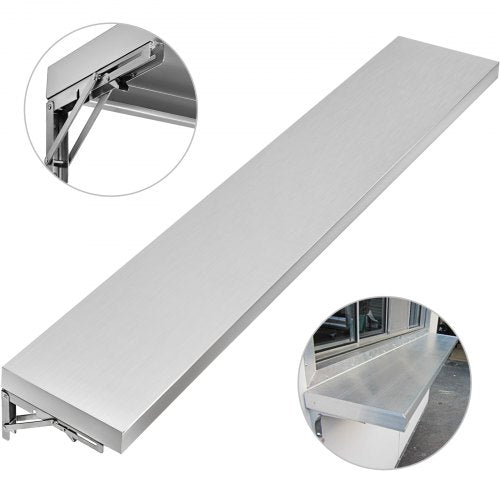 VEVOR Folding Concession Serving Shelf - 70.8 x 11.4 in - product view 1