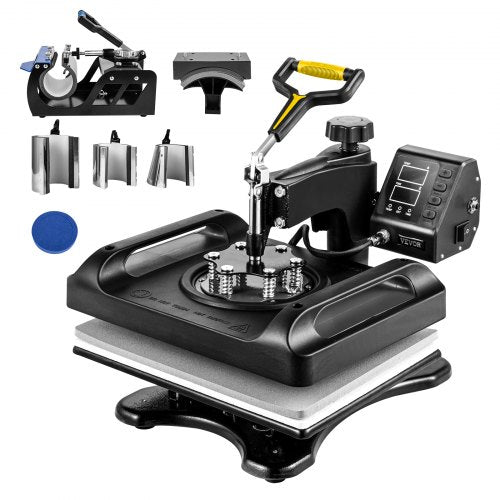 VEVOR Enhanced Heat Press Device, ETL Safety Certified, 12x15 inch, 8-in-1 Energy Efficient Combo, Versatile Sublimation with 360° Swivel - TJBYXKHSP8001E2MZV1 - view 1