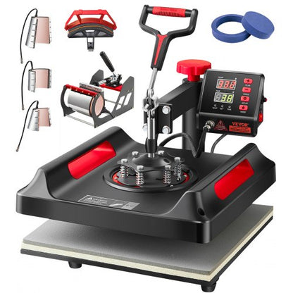 VEVOR Heat Press Machine 8 in 1 Combo, Heat Press 15x15, Swing Away T Shirt Printing Machine Digital Control, Multifunction Heat Transfer Machine Sublimation Heat Press for T-Shirt - TJBYXKHSP8038YNQ3V1 - view 1