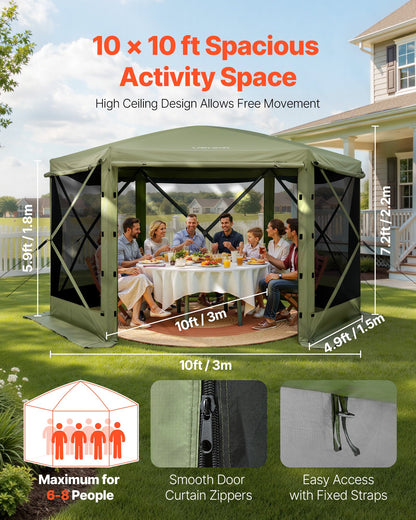 VEVOR Camping Gazebo Screen Tent - Select Your Configuration - TMZPXKTMK6M1M7EVT001V0 - view 2
