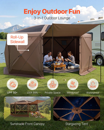 VEVOR Camping Gazebo Screen Tent - Select Your Configuration - TMZPXKTMK8M1MXCBH001V0 - view 3