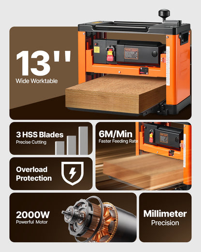 VEVOR Wood Planer & Accessories - Select Your Configuration - TSBCDSZD3DP24B5FN001V1 - view 2