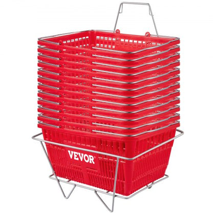 VEVOR Handheld Shopping Baskets - Red, 12 Pack - product view 1