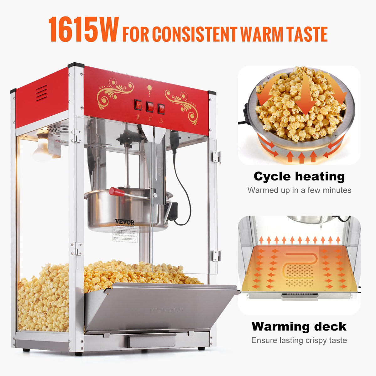 VEVOR Popcorn Machines - Select Your Configuration - TSBMHJ16OZ14CQR1LV1 - view 3