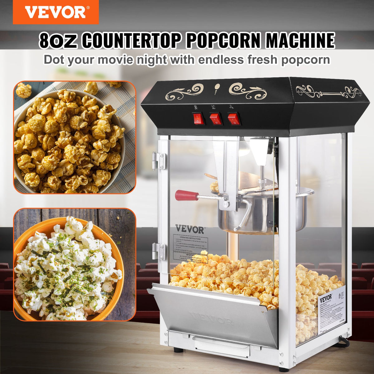 VEVOR Popcorn Machines - Select Your Configuration - TSBMHJ8OZ850M1C6BV1 - view 2
