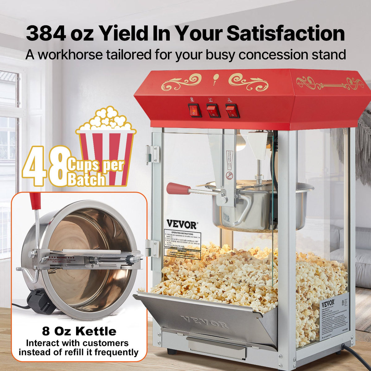 VEVOR Popcorn Machines - Select Your Configuration - TSBMHJ8OZ850WJWNRV1 - view 3