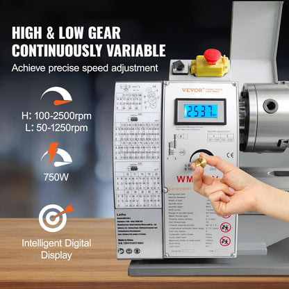 VEVOR Metal Lathes - Select Your Configuration - TSJSCCWSDJ210EZH9V1 - view 3