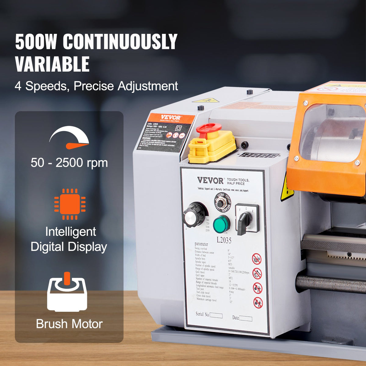 VEVOR Metal Lathes - Select Your Configuration - TSJSCCYSDJ200ZM3GV1 - view 3