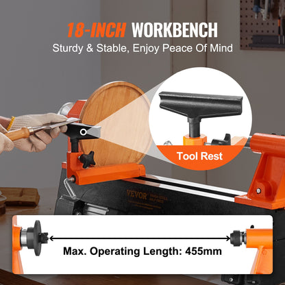 VEVOR Woodworking Lathes - Select Your Configuration - TSMGCCT1805HPDPOXV1 - view 3