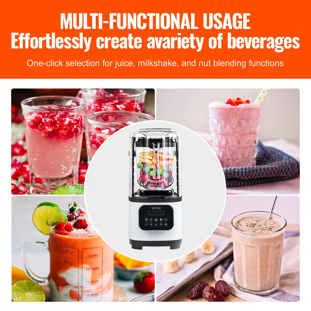 VEVOR Countertop Blenders - Select Your Configuration - TSSBJ20L1600WCAX2V1 - view 3