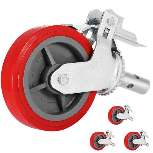 VEVOR 8 in Polyurethane Caster Wheels, Set of 4 - product view 1