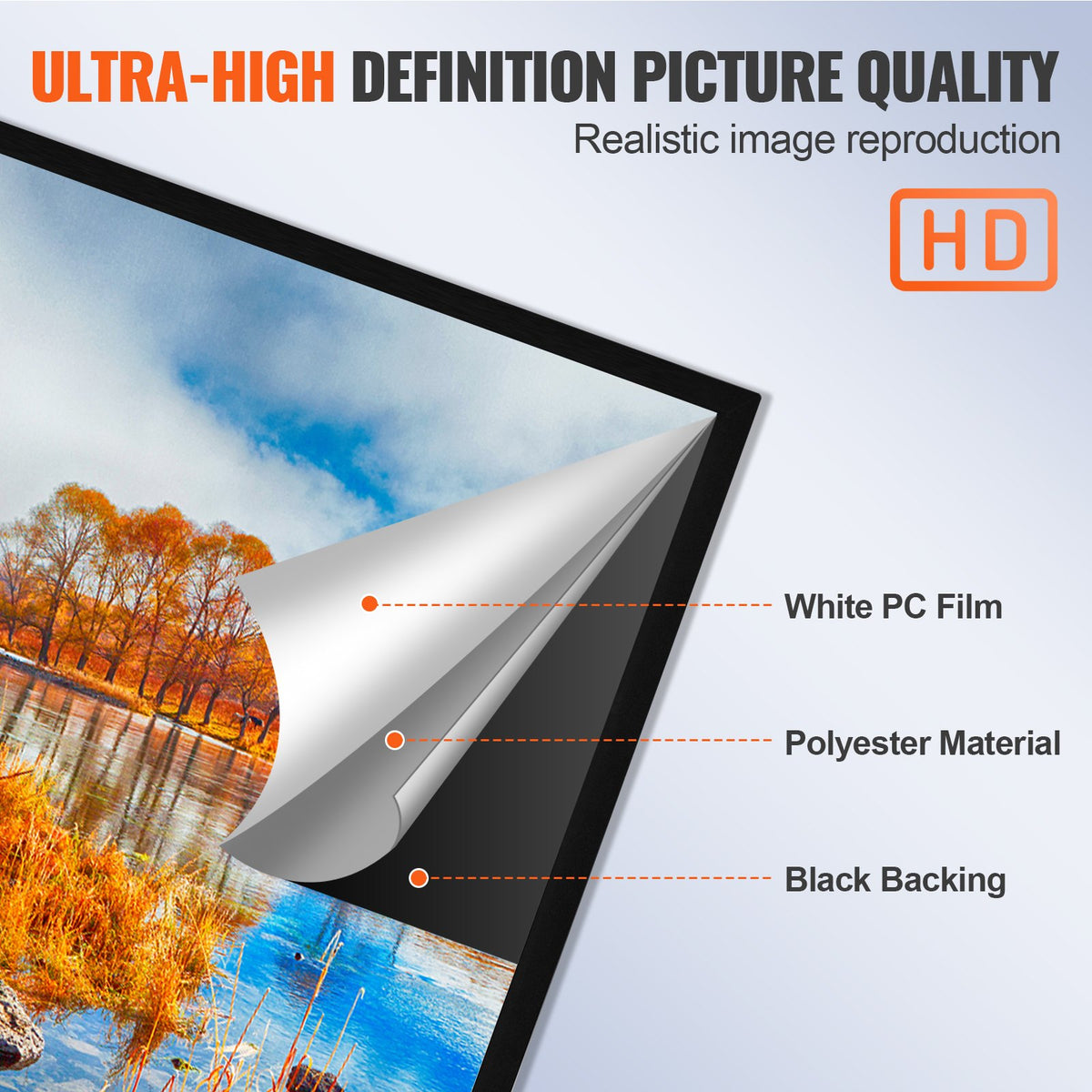 VEVOR Projection Screens - Select Your Configuration - TYPM110YC16-9LHJKV0 - view 3