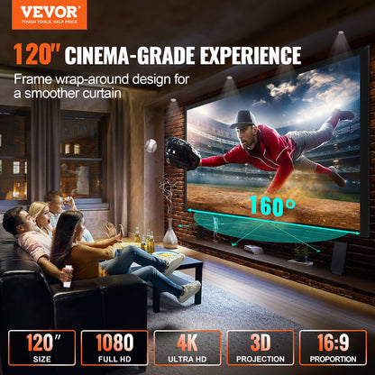 VEVOR Projection Screens - Select Your Configuration - TYPM120IN16-9HK01V0 - view 2