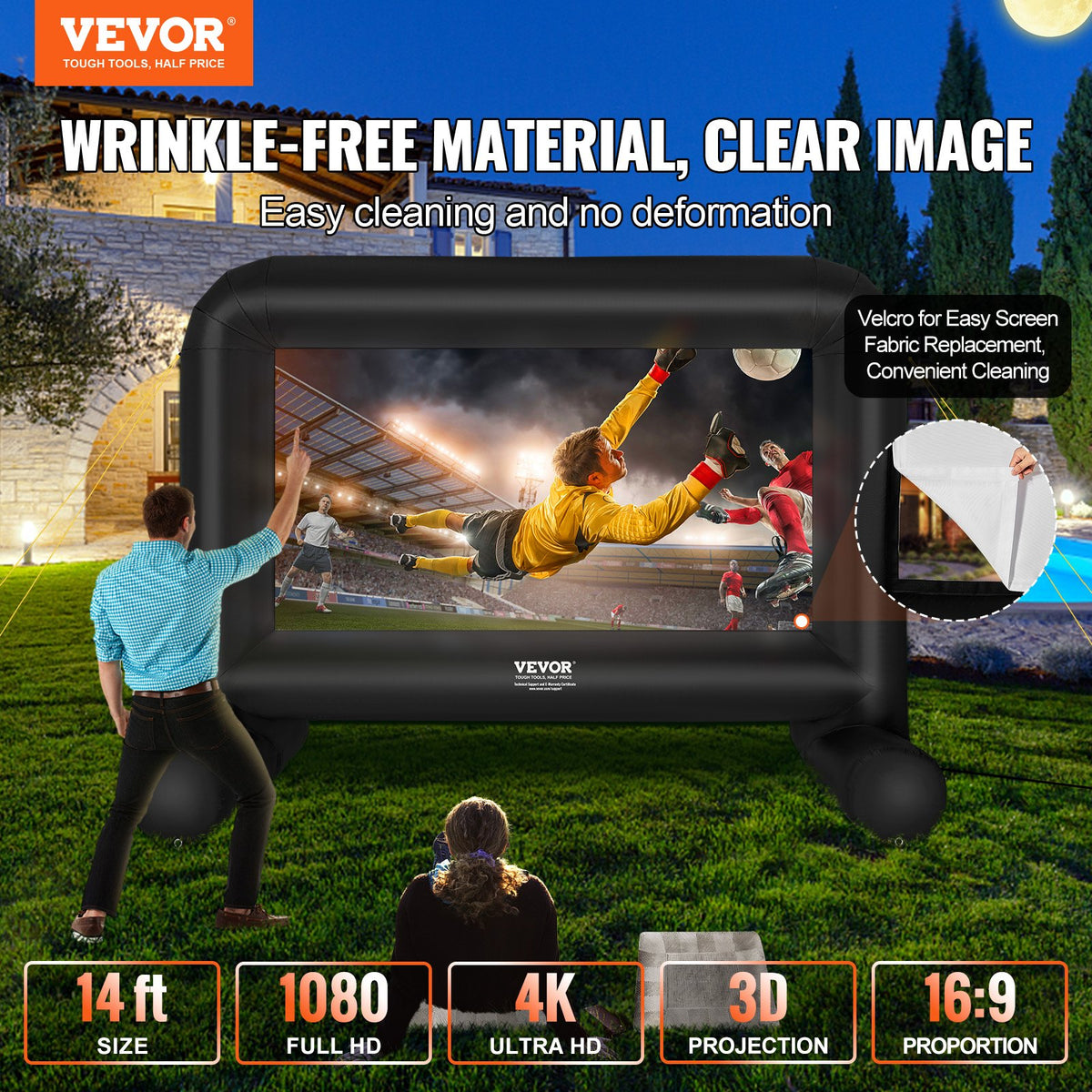 VEVOR Inflatable Projection Screen - Select Your Configuration - TYPM20CQSCQSN09WYV1 - view 2
