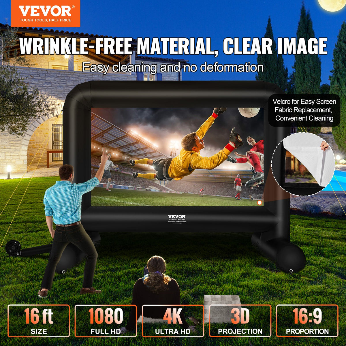 VEVOR Inflatable Projection Screen - Select Your Configuration - TYPM20CQSCQSRCERLV1 - view 2