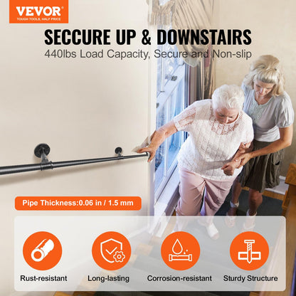 VEVOR indoor wall mounted stair handrail - Select Your Configuration - TZBGSLTFSGY13YH9HV0 - view 2
