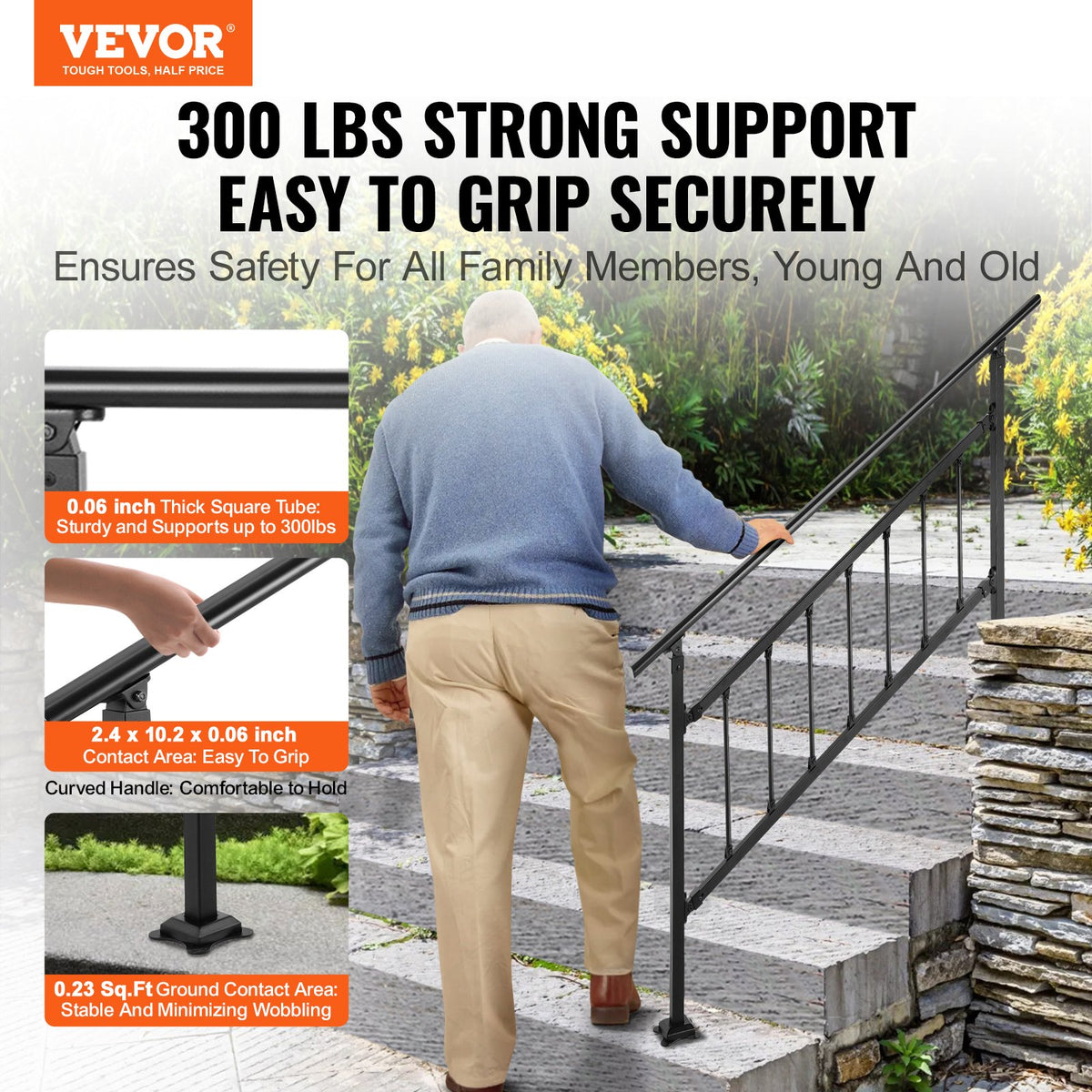 VEVOR Stair Handrails - Select Your Configuration - TZFGZXSLZFSD4JWFNV0 - view 2