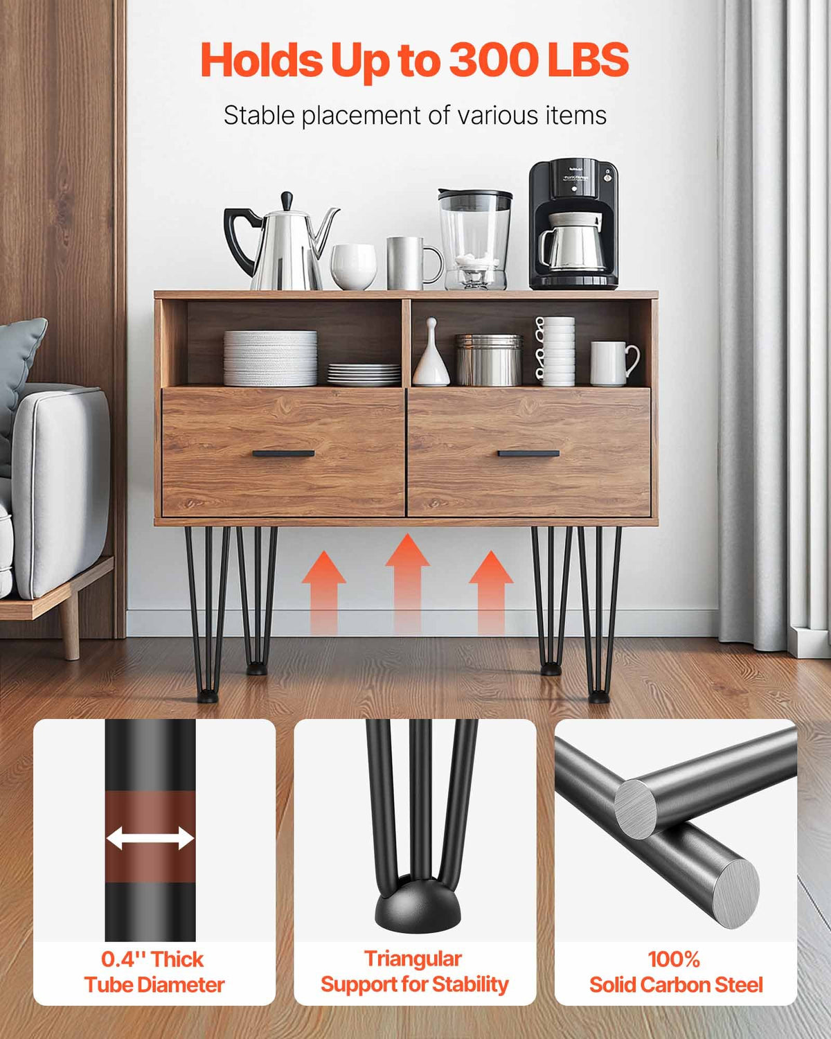 VEVOR Table Legs - Select Your Configuration - TZZT4PCS20YC3G001V0 - view 3