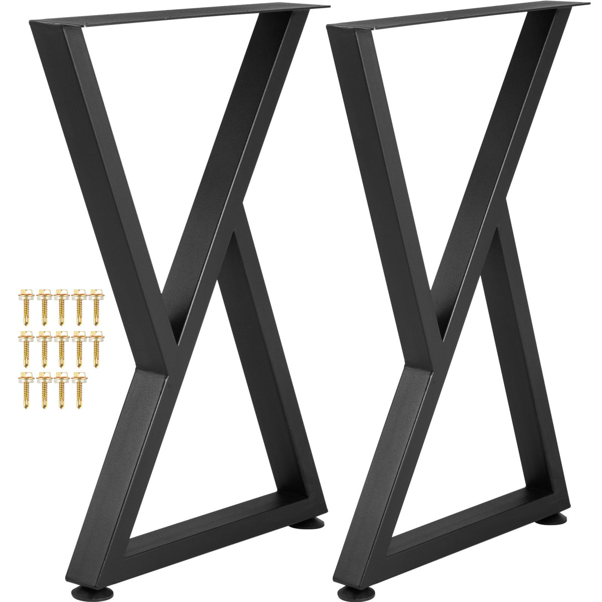VEVOR Z-Shape Steel Table Legs, 28x18 in, Set of 2 - view 1