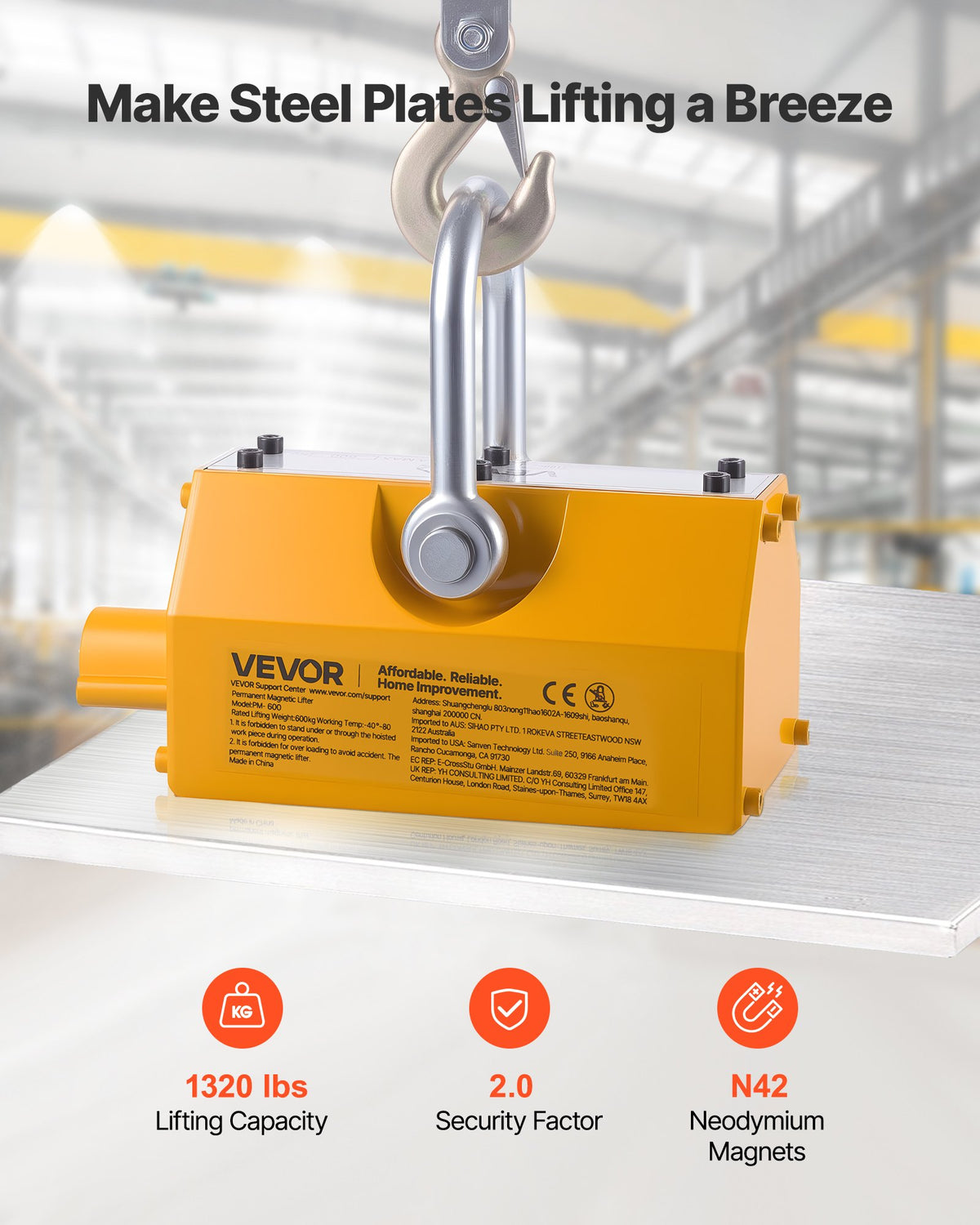 VEVOR Lifting Magnet - Select Your Configuration - UXYCXP1320LBKV1QU001V0 - view 2