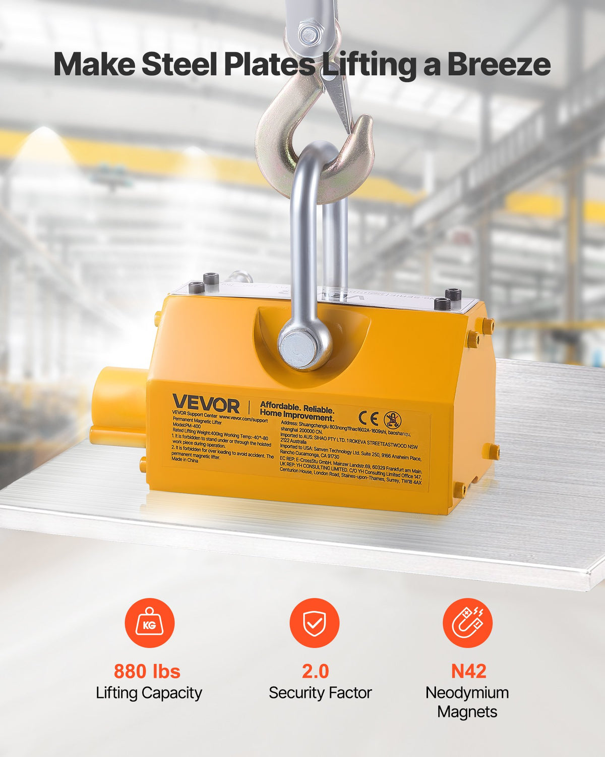 VEVOR Lifting Magnet - Select Your Configuration - UXYCXP880LBS7321O001V0 - view 2