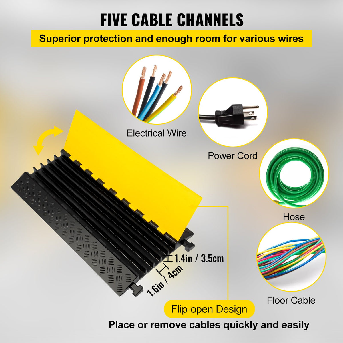 VEVOR Cable Protectors & Ramps - Select Your Configuration - WCGXB000000000001V0 - view 3