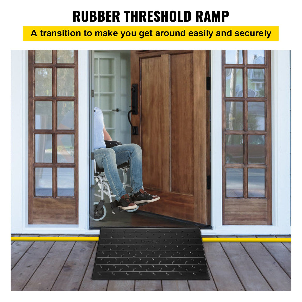 VEVOR Door Threshold Ramp - Select Your Configuration - WF24X42.5X2.5WSX2V0 - view 2