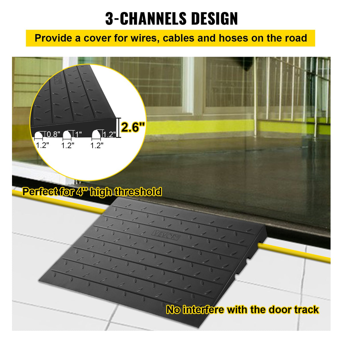 VEVOR Door Threshold Ramp - Select Your Configuration - WF24X42.5X2.5WSX2V0 - view 3