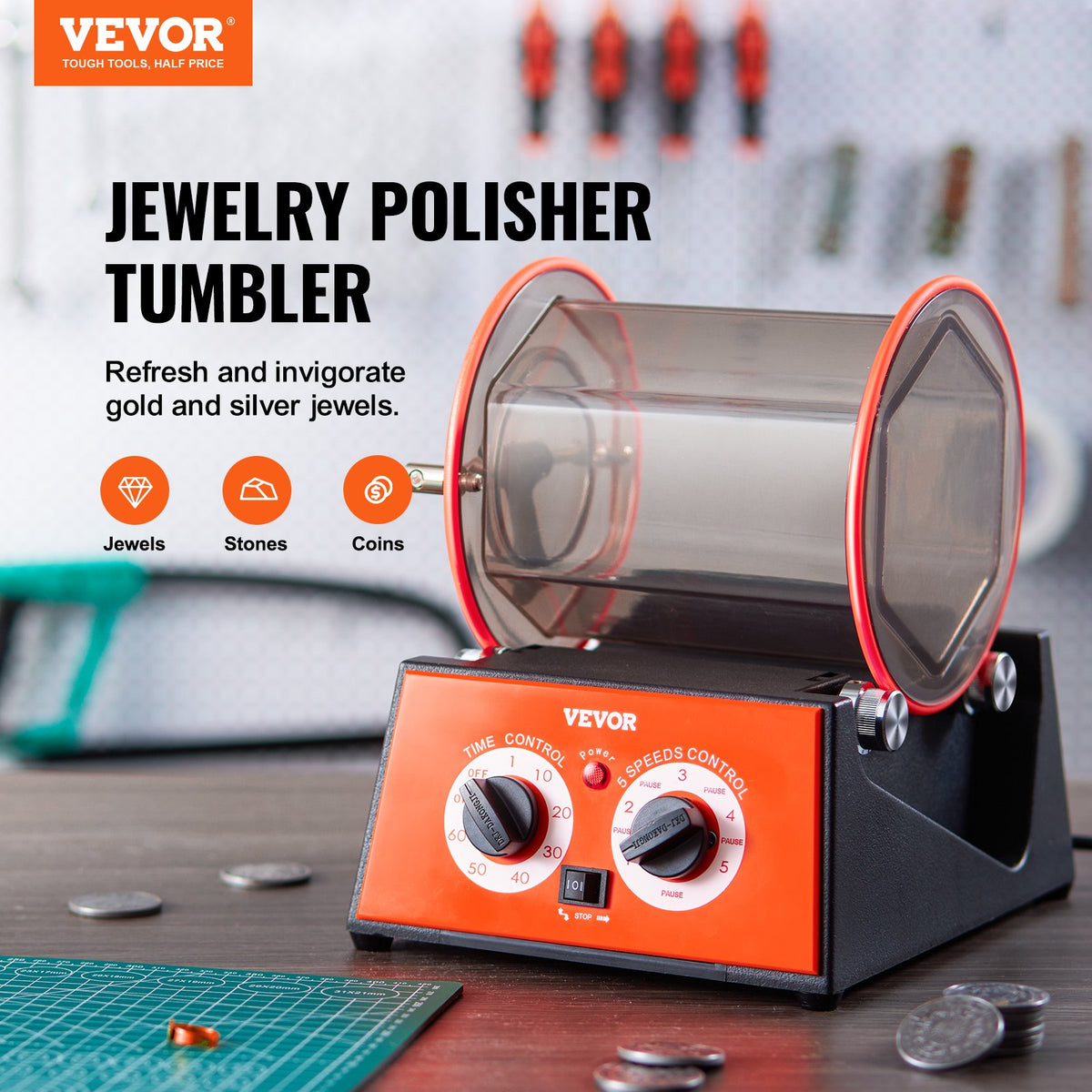 VEVOR Jewelry Polisher Machine - Select Your Configuration - WSPGJCSSDK5KG4QEZV1 - view 2