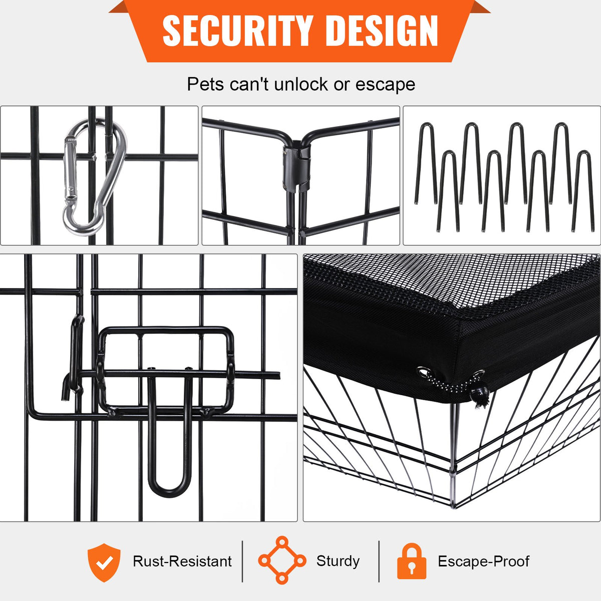 VEVOR Patio Exercise Pet Playpen - Select Your Configuration - WXZZYDCWWLHSNI0GCV0 - view 3