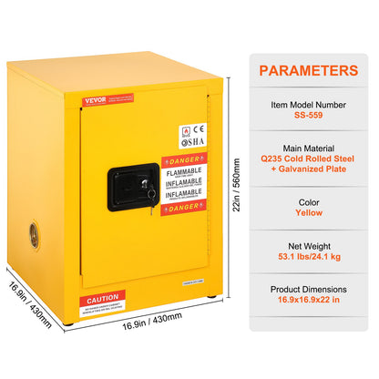 VEVOR Flammable Cabinets - Select Your Configuration - XFG56X43X43CMHS01V0 - view 3