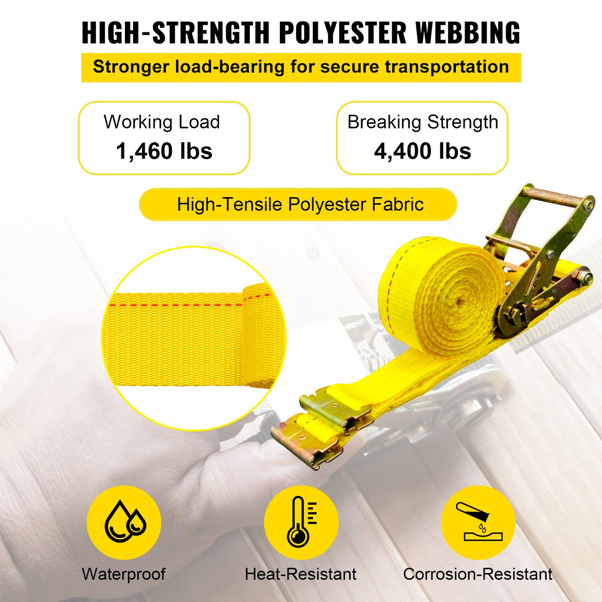 VEVOR Ratchet Strap - Select Your Configuration - XLDJLDBDDWCE1ICHCV0 - view 3