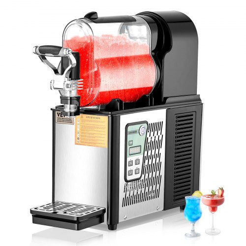 VEVOR Commercial Slushy Machine, 3L Single Tank Frozen Drink Machine, 12 Cups Stainless Steel Margarita Smoothie Frozen Drink Maker, Slushie Maker for Home Party Restaurants Cafe Bars - XRJMNKHS3LX1G0001V1 - view 1