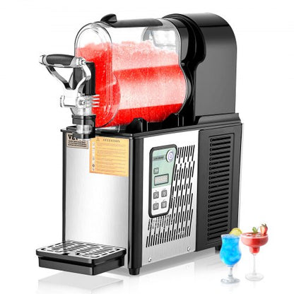 VEVOR Commercial Slushy Machine, 3L Single Tank Frozen Drink Machine, 12 Cups Stainless Steel Margarita Smoothie Frozen Drink Maker, Slushie Maker for Home Party Restaurants Cafe Bars - XRJMNKHS3LX1G0001V1 - view 1