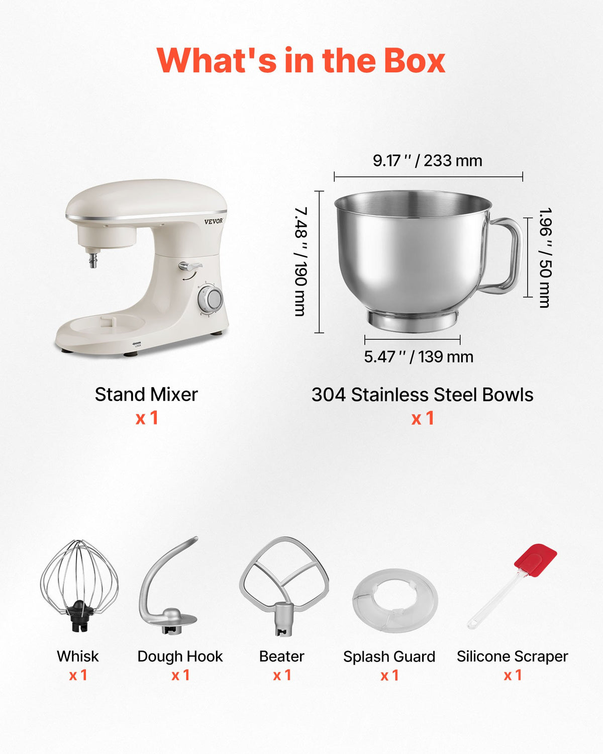 VEVOR Stand Mixer - Select Your Configuration - XRLTMSJBJMBSLASABV1 - view 3