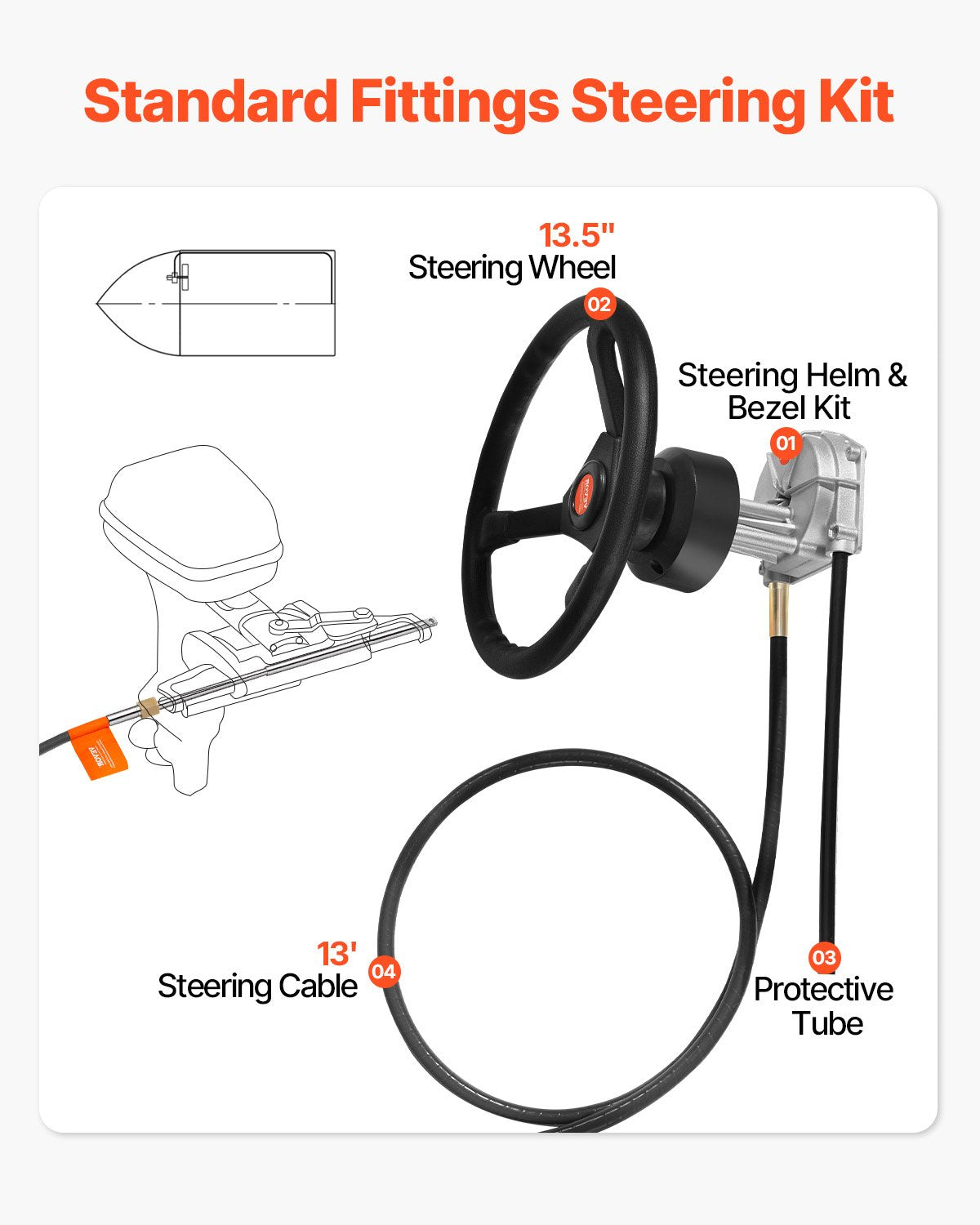 VEVOR Hydraulic Steering - Select Your Configuration - XWYYFXB13YCDFXP01V0 - view 2