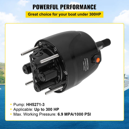 VEVOR Outboard Hydraulic Steering Pump Helm 300 HP Hydraulic Pump HH5271-3 for Cruisers Runabouts Boats - XWYYFXBHH5271-301V0 - view 3