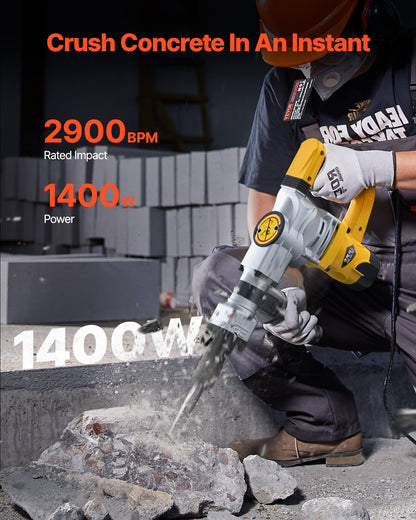 VEVOR Demolition & Breaker Hammers - Select Your Configuration - XXDH1400W2J1T7JOMV1 - view 2