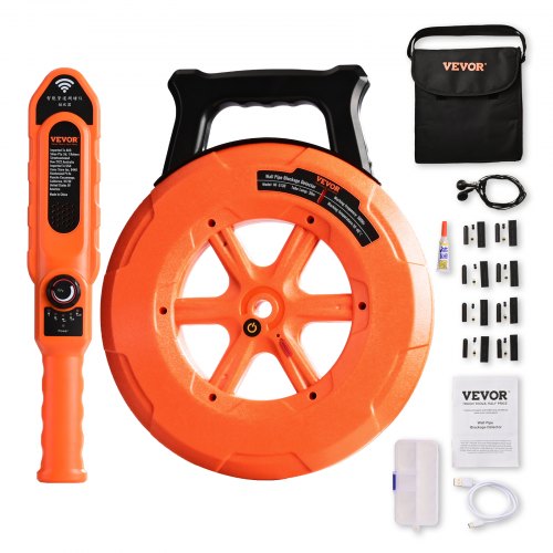 VEVOR Pipe Locators, 100ft/30m PVC Pipe Locators Underground, IP67 Waterproof Pipe Blockage Detector with Adjustable Sensitivity, Sewer Wall Scanner Plumbing Tool for PVC Plastic Metal Water Pipes - XXGDDWQDXM302ETSSV0 - view 1
