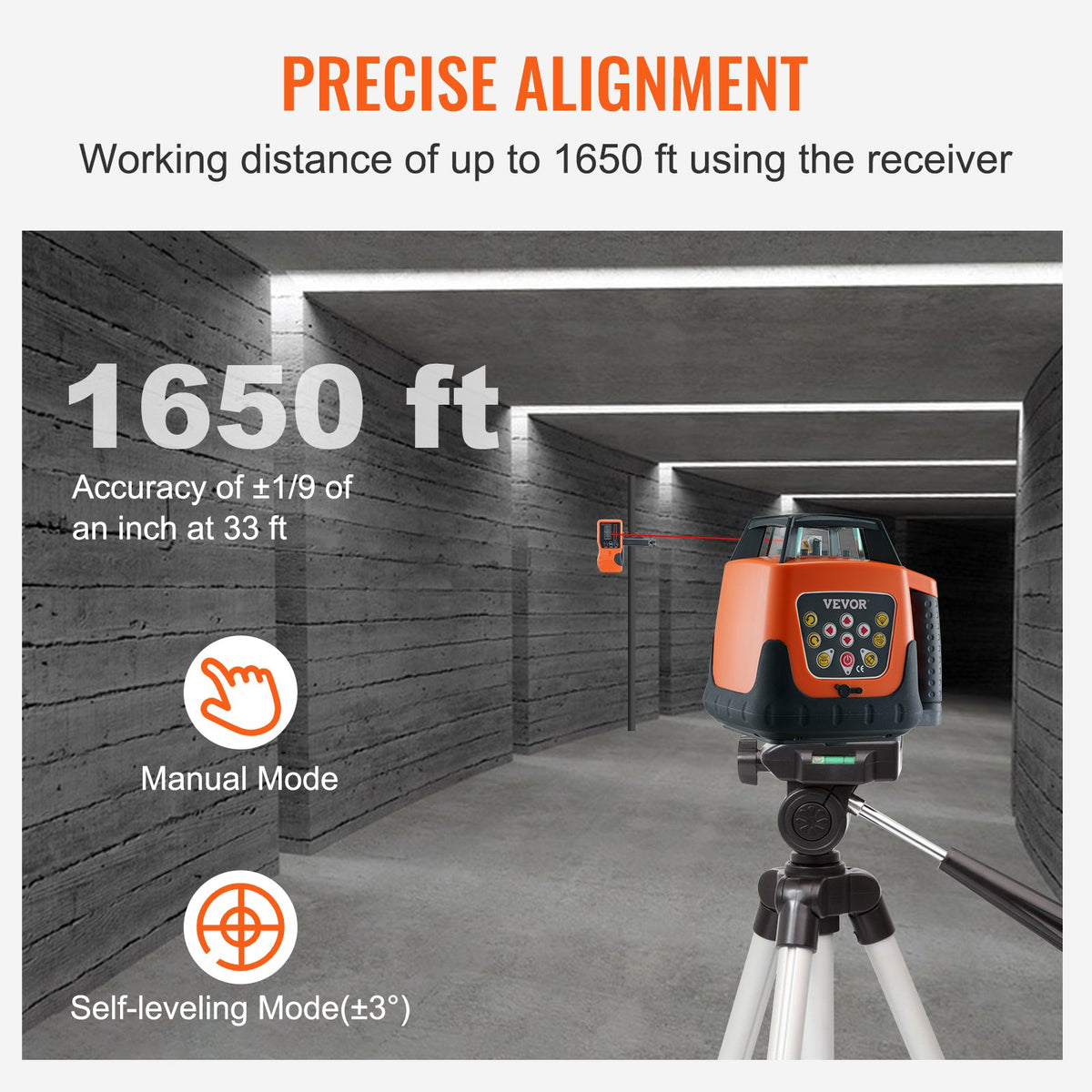 VEVOR Rotary Laser - Select Your Configuration - XZJG1650FT20MK1BXV1 - view 3