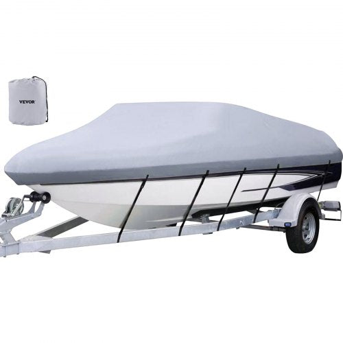 VEVOR Waterproof Boat Cover, 25'-28' Trailerable Boat Cover, Beam Width up to 118" v Hull Cover Heavy Duty 600D Marine Grade Polyester Mooring Cover for Fits V-Hull Boat with 5 Tig - Y25-28118600D21ZDV0 - view 1