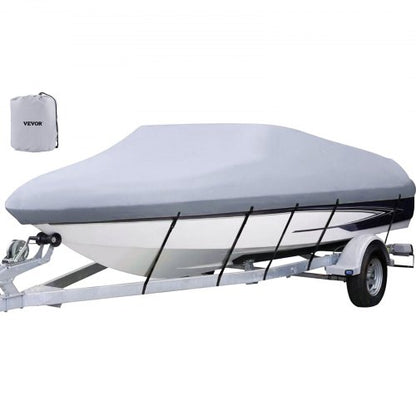 VEVOR Waterproof Boat Cover, 25'-28' Trailerable Boat Cover, Beam Width up to 118" v Hull Cover Heavy Duty 600D Marine Grade Polyester Mooring Cover for Fits V-Hull Boat with 5 Tig - Y25-28118600D21ZDV0 - view 1