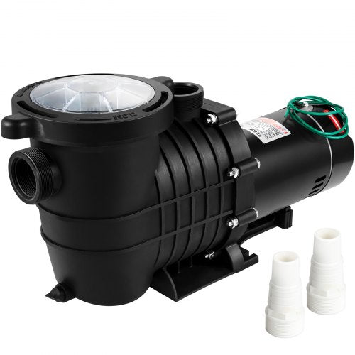 VEVOR 1HP Swimming Pool Pump, Dual Voltage 110V/220V, Circulates 5544GPH for Efficient Water Movement Above Pools, Includes Strainer Basket & Two 1-1/2'' NPT Connectors - YCBMC750W5555B87AV5 - view 1