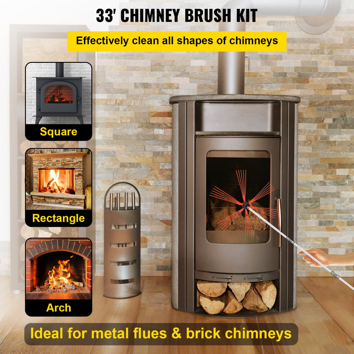 VEVOR Chimney Brushes - Select Your Configuration - YCS10MJDPYST00001V0 - view 2