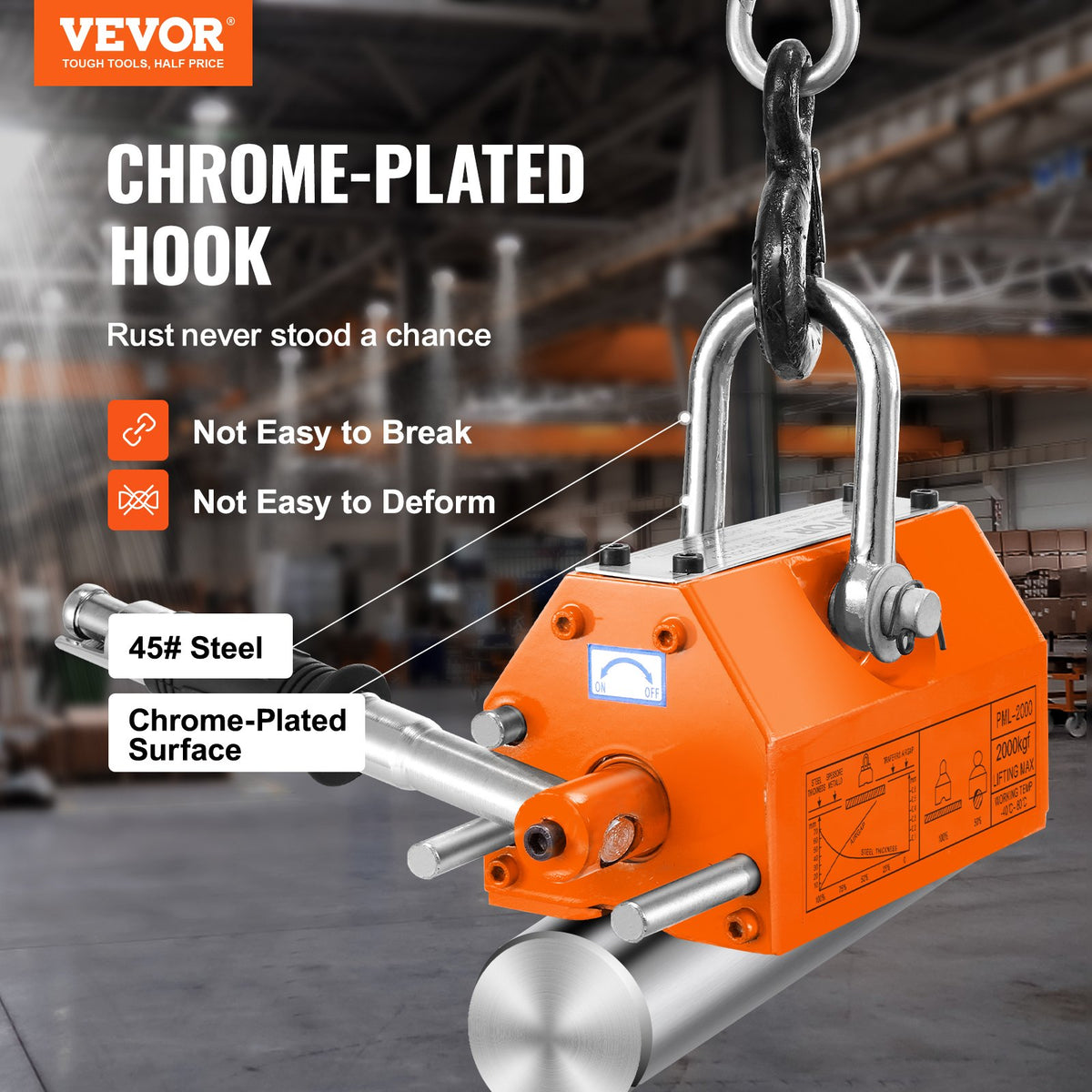 VEVOR Lifting Magnet - Select Your Configuration - YCXU2000KGN42LFAMV0 - view 2