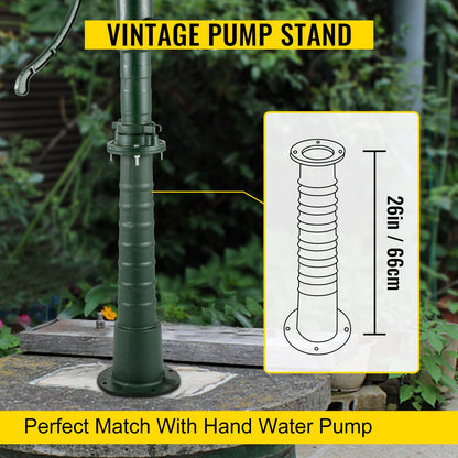 VEVOR Antique Hand Water Pump Stand Pitcher Pump Stand Cast Iron Well Pump Stand with Pre-set 0.5\" Holes for Easy Installation Old Fashion Pitcher Hand Pump Stand for Home Yard Po - YJLSFB-2GDUTYPA1PV0 - view 2
