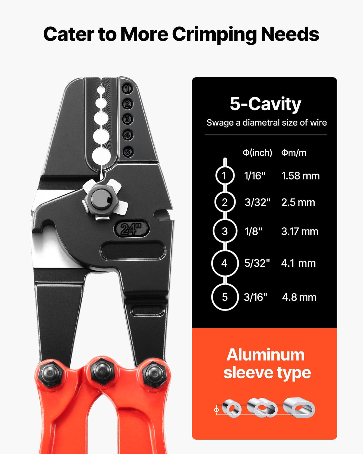 VEVOR Hand Swager Crimper - Select Your Configuration - YJQ24YC0000000001V0 - view 2
