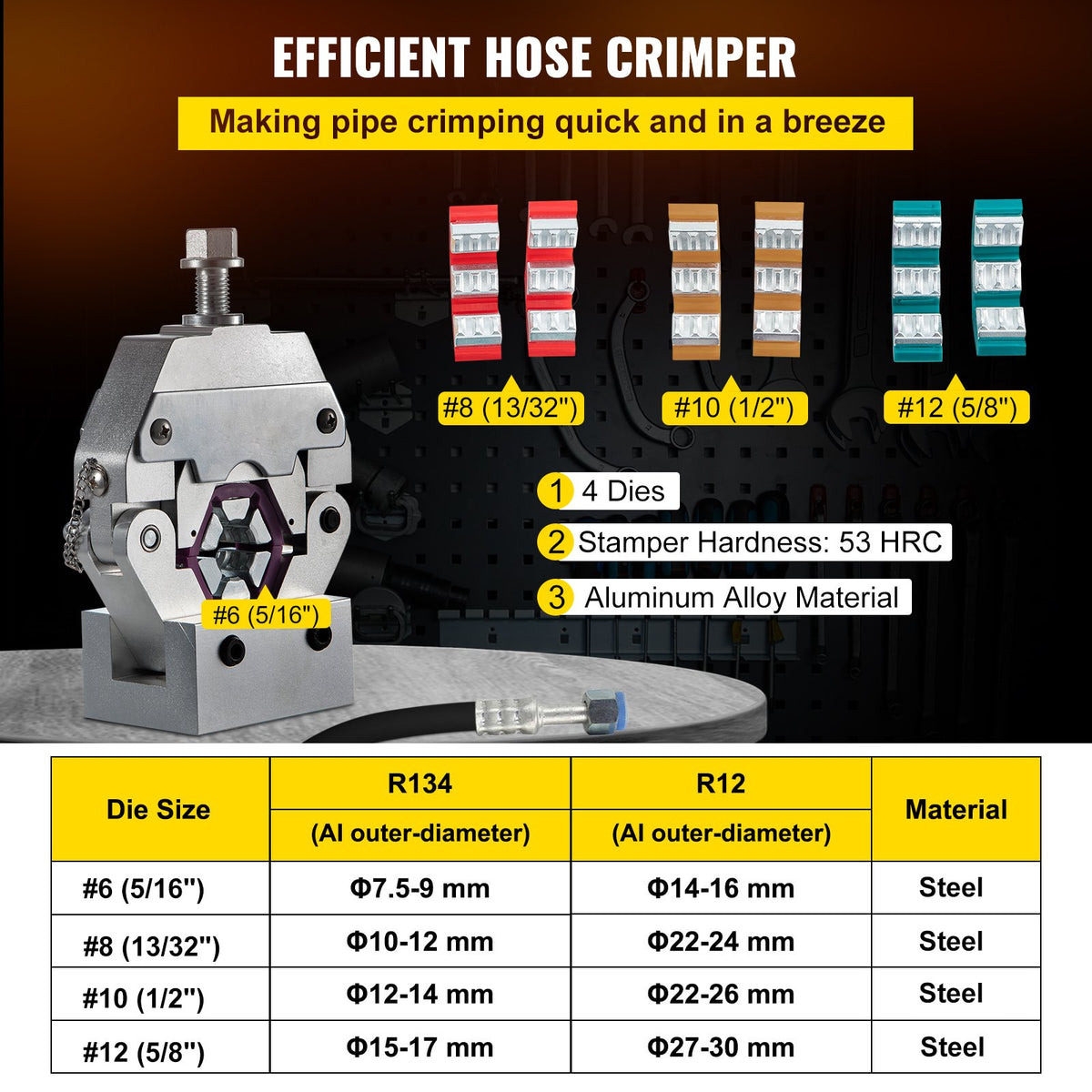 VEVOR A/C Hose Crimping Tools - Select Your Configuration - YJQ71550RG0000001V0 - view 3