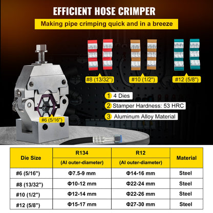 VEVOR A/C Hose Crimping Tools - Select Your Configuration - YJQ71550RG0000001V0 - view 3