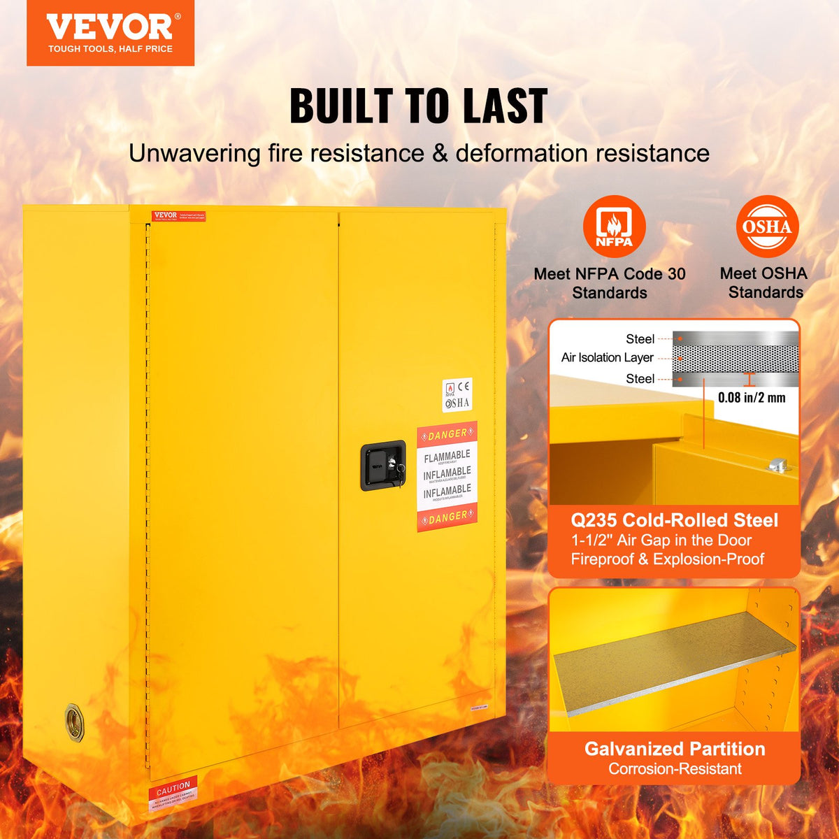 VEVOR Flammable Cabinets - Select Your Configuration - YRFBJ1104612TEO7KV0 - view 2